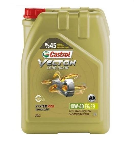 Castrol Vecton Long Drain 10W-40 E6 E9 - 20 Litre Motor Yağı